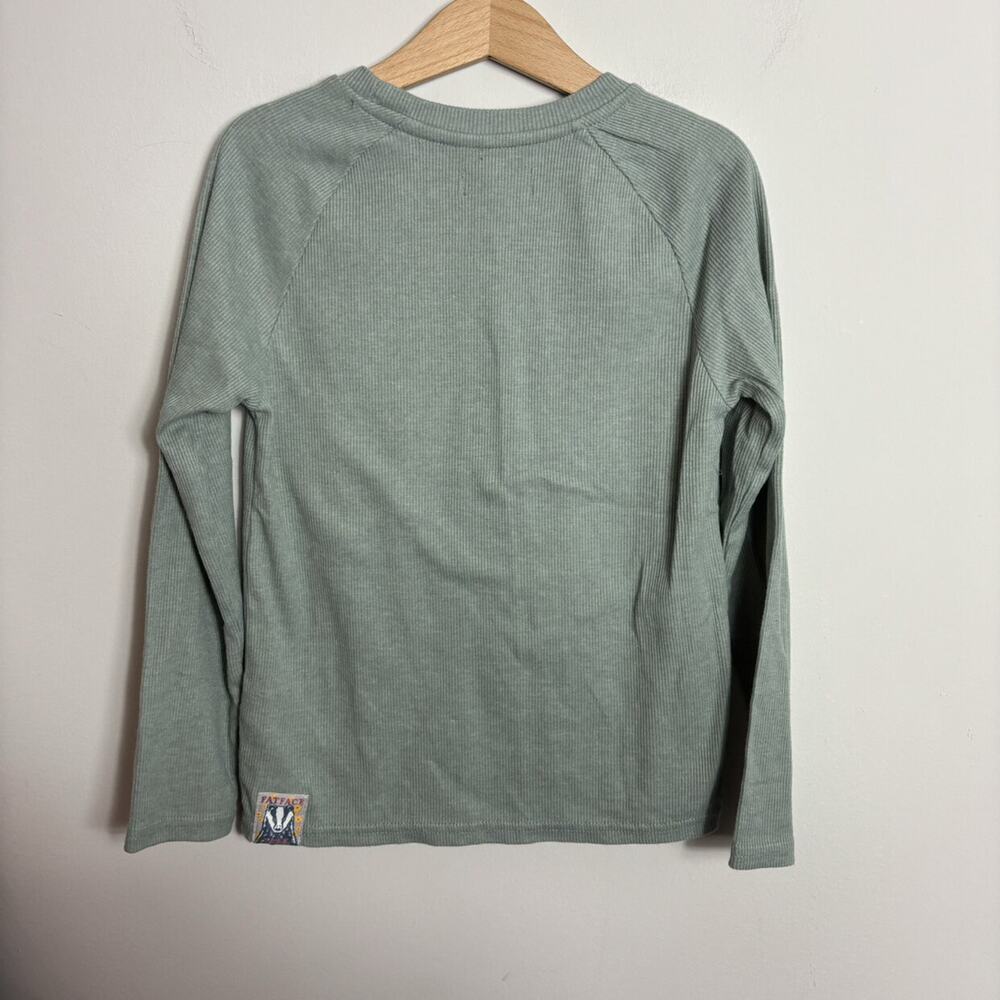 Fatface Green Ribbed Tee - Picture 3 of 4